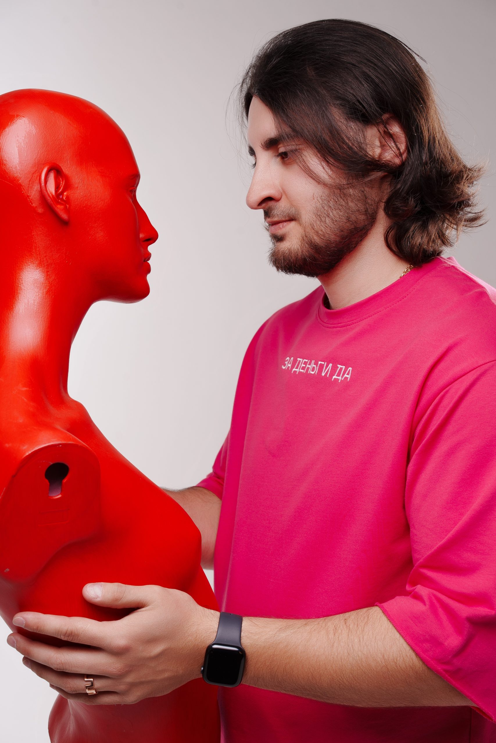 Футболка За Деньги Да фуксия М-XL