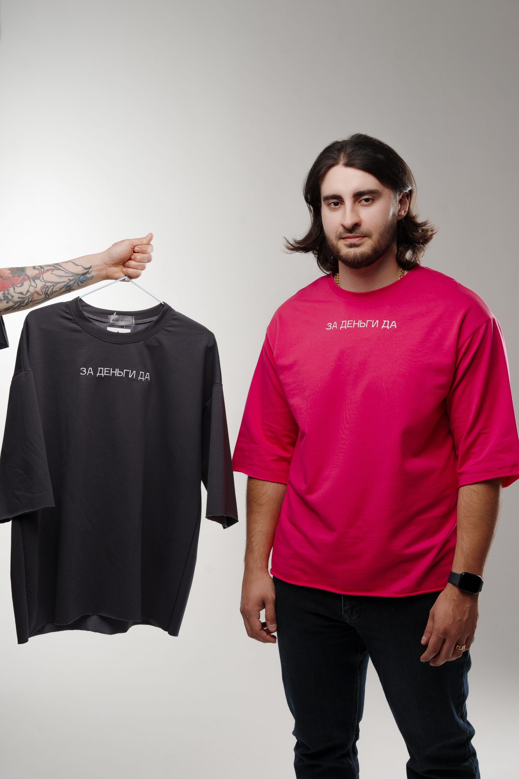 Футболка За Деньги Да фуксия М-XL