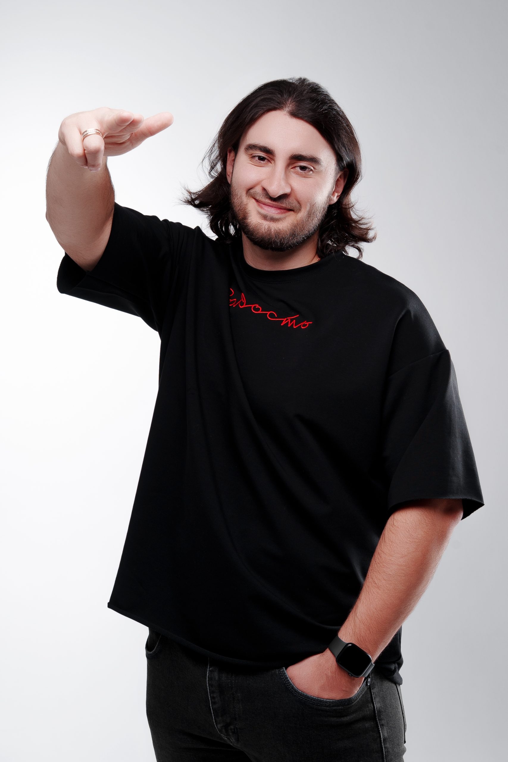 футболка радость черная 48