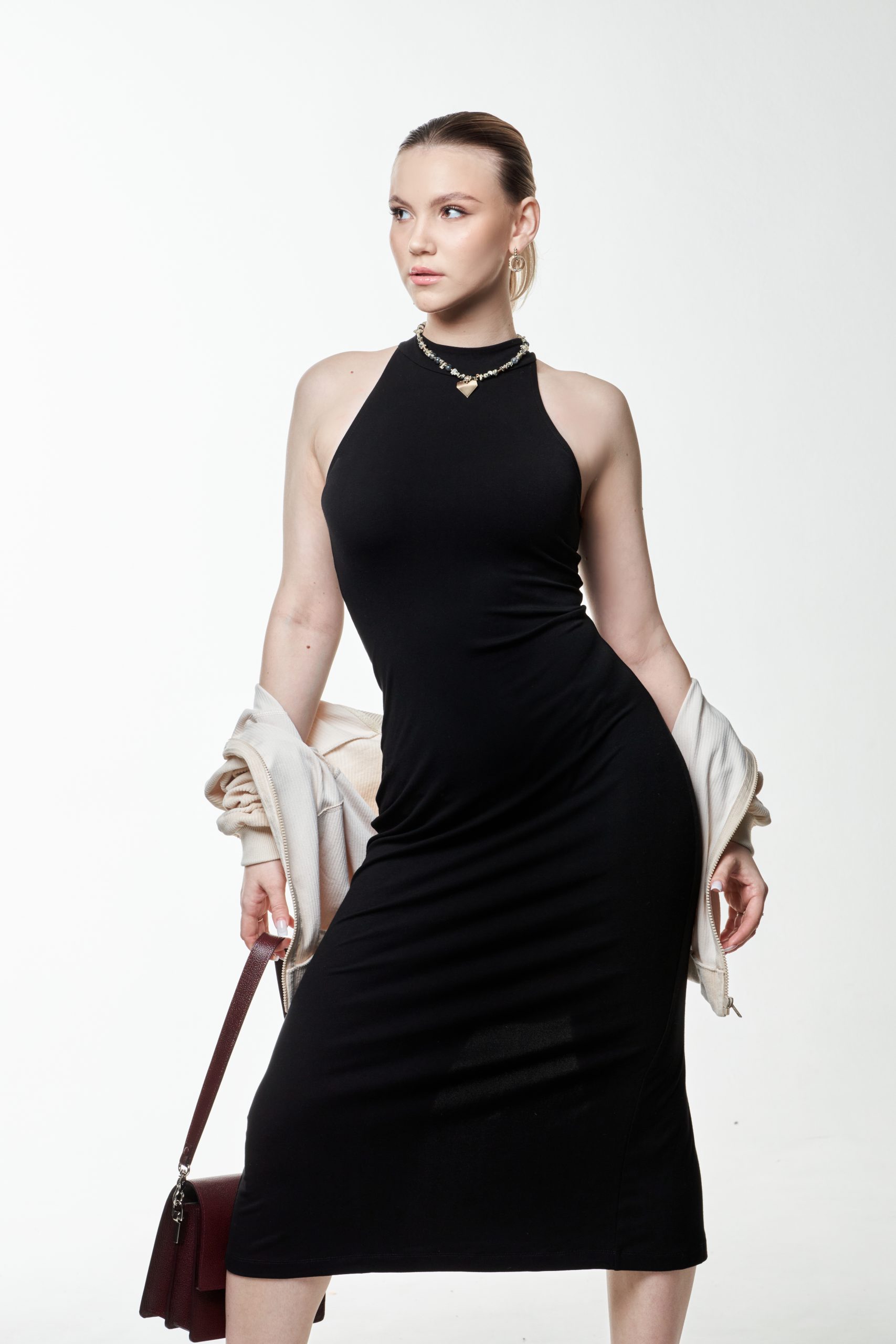 Платье черное Vivian S-M