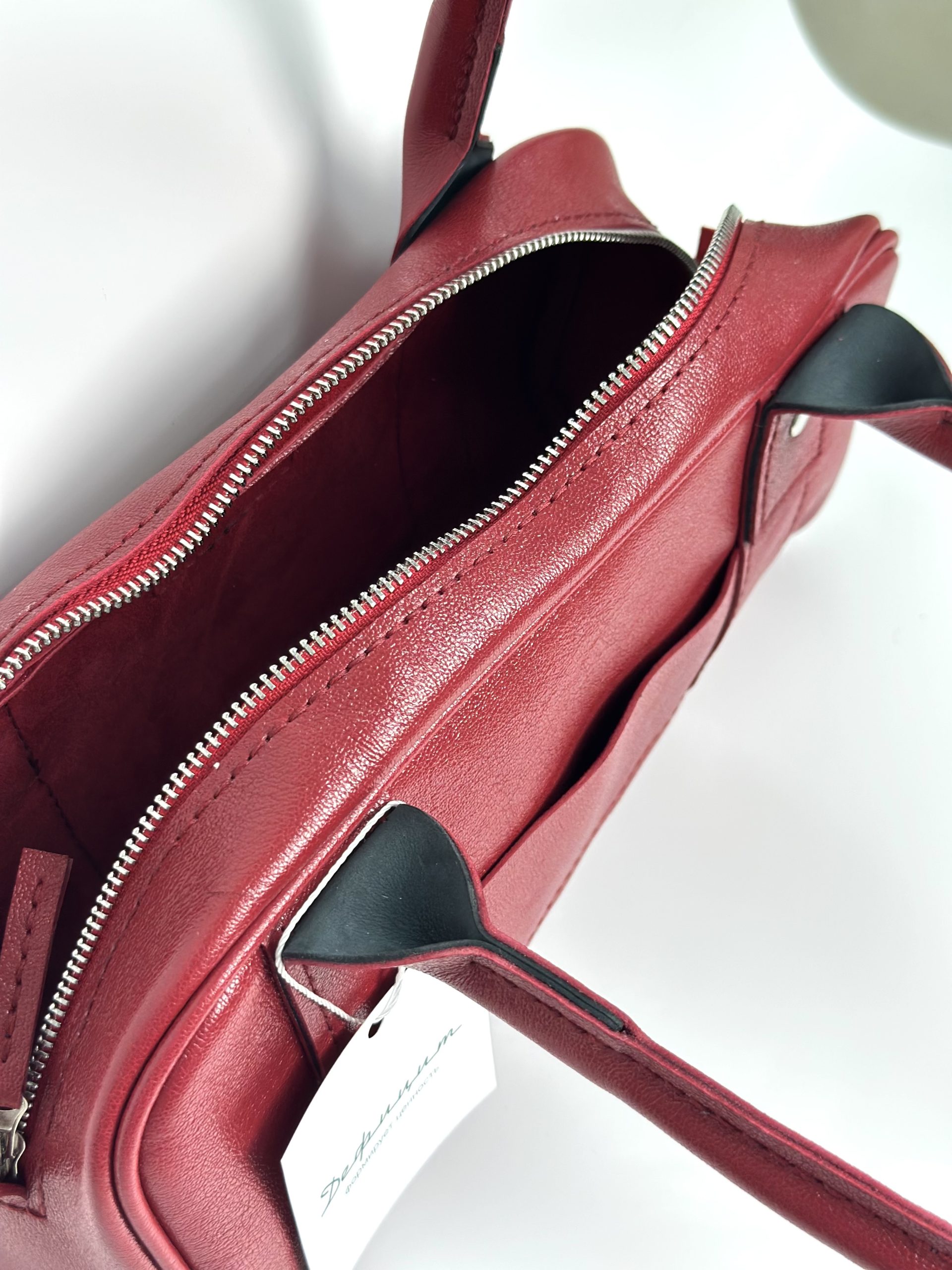 Сумка Батон красный скат